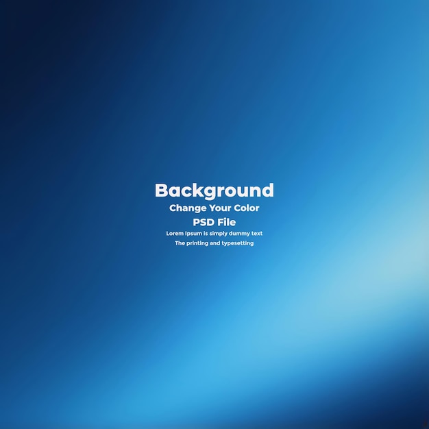 PSD Abstract blauer Gradient-Hintergrund leere blaue Textur