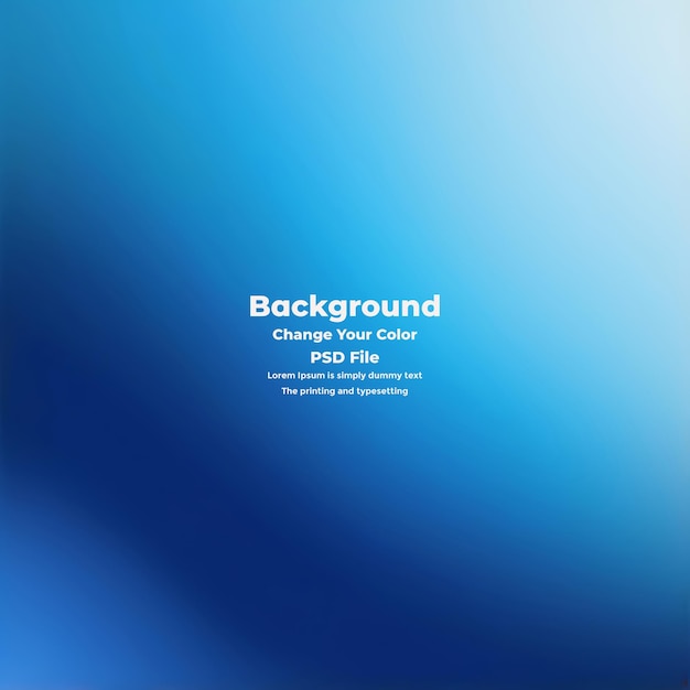 PSD Abstract blauer Gradient-Hintergrund leere blaue Textur