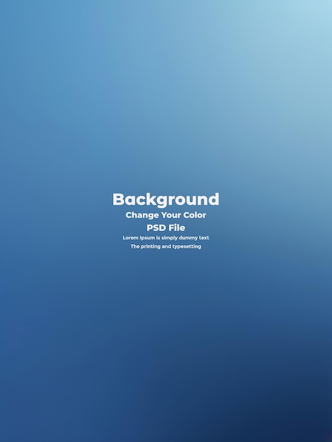 PSD Abstract blauer Gradient-Hintergrund leere blaue Textur