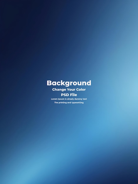 PSD Abstract blauer Gradient-Hintergrund leere blaue Textur