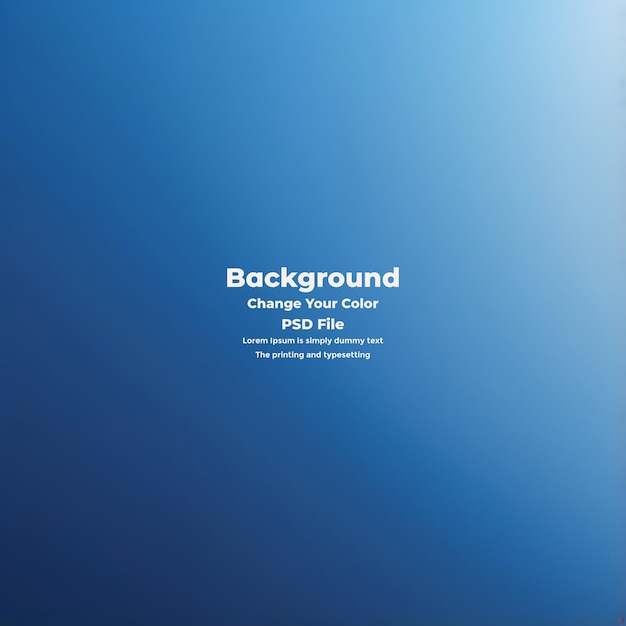PSD Abstract blauer Gradient-Hintergrund leere blaue Textur