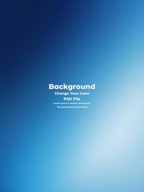 PSD Abstract blauer Gradient-Hintergrund leere blaue Textur