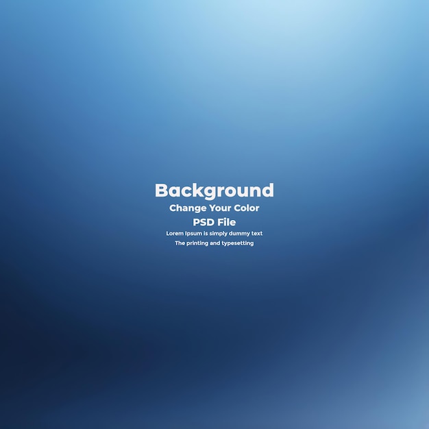 PSD Abstract blauer Gradient-Hintergrund leere blaue Textur