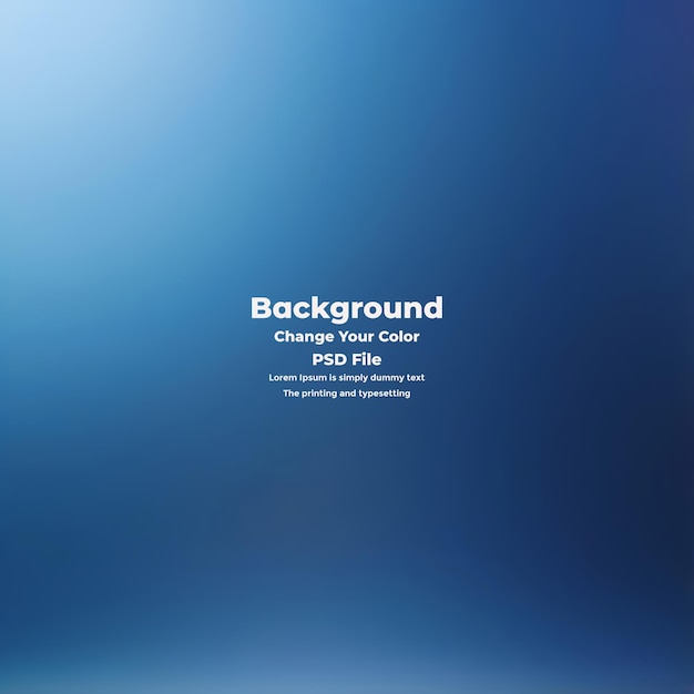 PSD Abstract blauer Gradient-Hintergrund leere blaue Textur