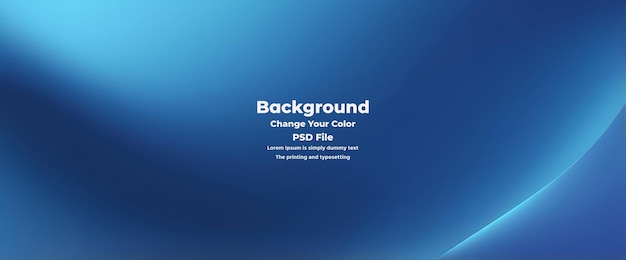 PSD Abstract blauer Gradient-Hintergrund leere blaue Textur