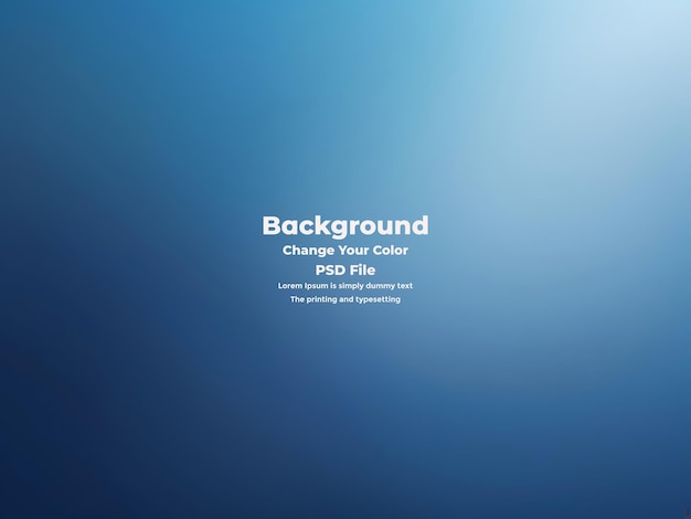 PSD Abstract blauer Gradient-Hintergrund leere blaue Textur