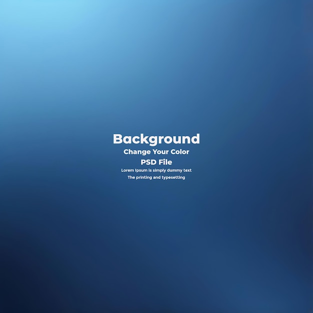 PSD Abstract blauer Gradient-Hintergrund leere blaue Textur