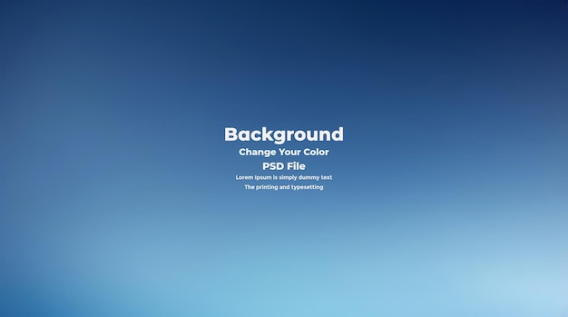 PSD Abstract blauer Gradient-Hintergrund leere blaue Textur