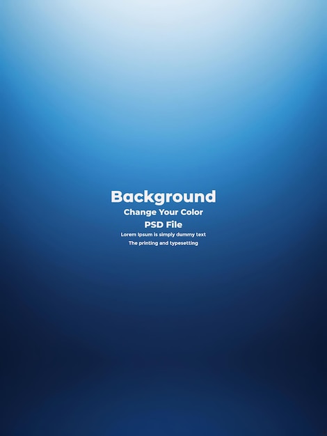 PSD Abstract blauer Gradient-Hintergrund leere blaue Textur