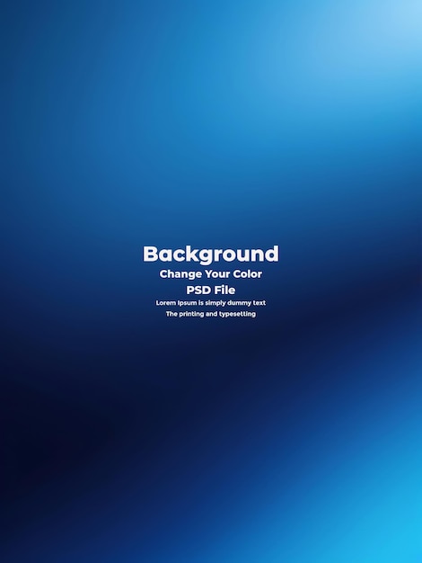 PSD Abstract blauer Gradient-Hintergrund leere blaue Textur