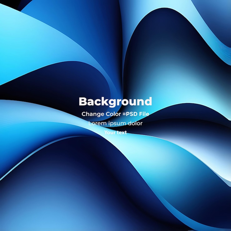 PSD psd abstract blauer welliger hintergrund mit dynamischer wirkung