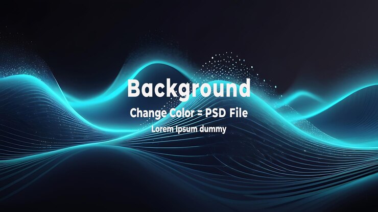 PSD psd abstract digitale welle von partikeln futuristische punktwelle technologie-hintergrund