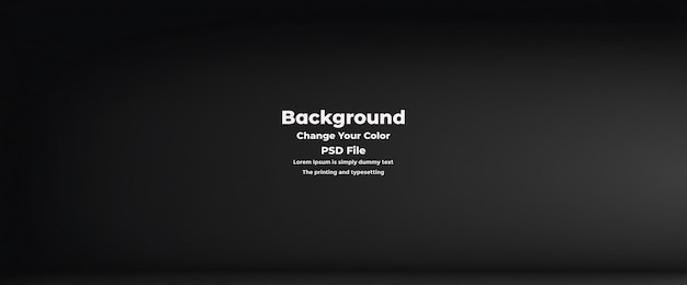 PSD Abstract schwarzer Gradient-Hintergrund mit leerer dunkler Textur Tapete