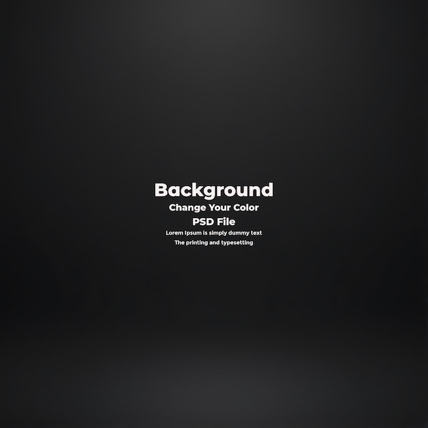 PSD Abstract schwarzer Gradient-Hintergrund mit leerer dunkler Textur Tapete