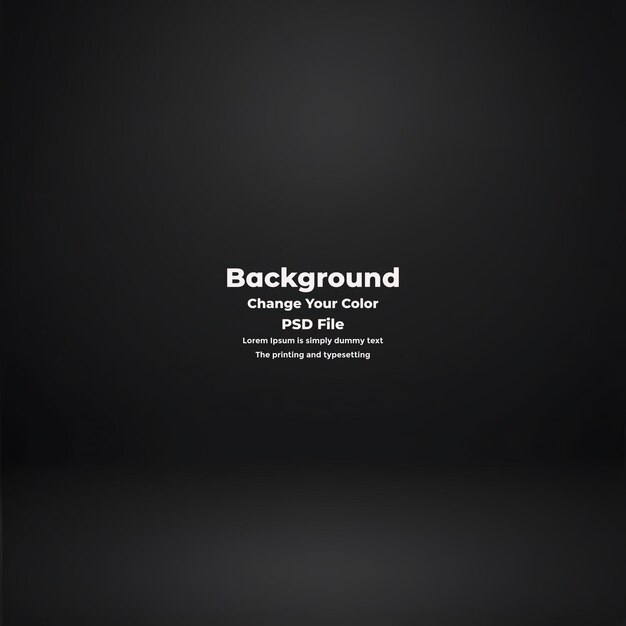 PSD Abstract schwarzer Gradient-Hintergrund mit leerer dunkler Textur Tapete