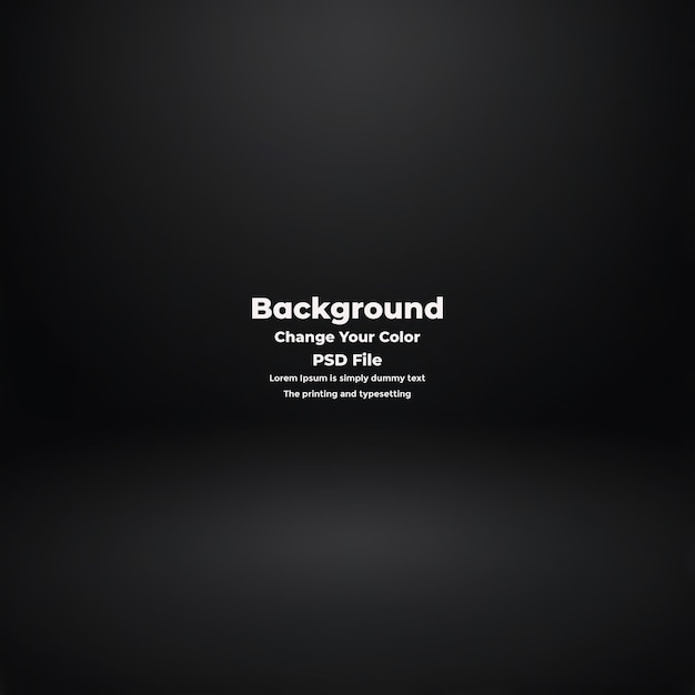 PSD Abstract schwarzer Gradient-Hintergrund mit leerer dunkler Textur Tapete