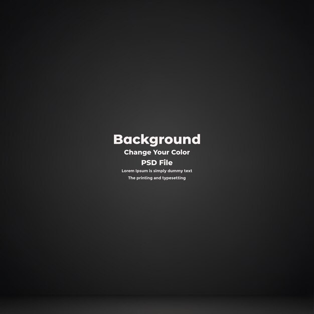 PSD Abstract schwarzer Gradient-Hintergrund mit leerer dunkler Textur Tapete