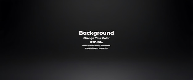 PSD Abstract schwarzer Gradient-Hintergrund mit leerer dunkler Textur Tapete