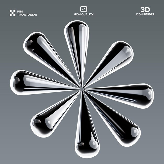 PSD Abstract shpae 3D-Illustration