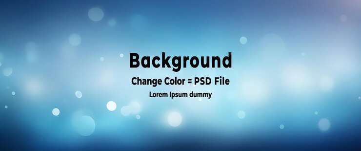 PSD psd abstract soft blue bokeh glow blue gradient sfondio