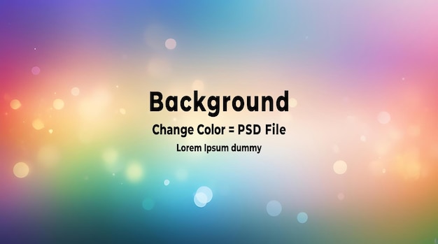 PSD Abstract Soft Colorful Bokeh Background