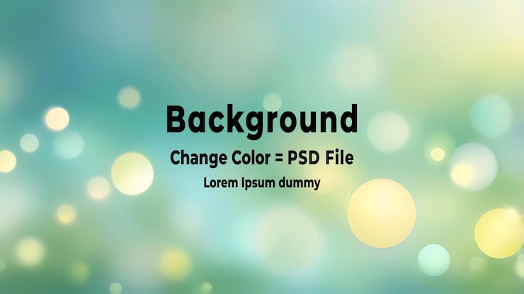 PSD psd abstract verschwommene natur verschwommener frühlingshintergrund mit grünem und gelben bokeh