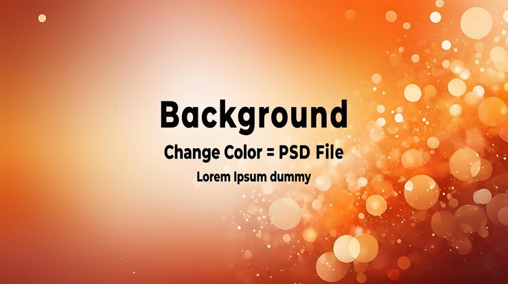 PSD psd abstracto dinámico bokeh naranja cálido y luces de ámbar brillantes de fondo