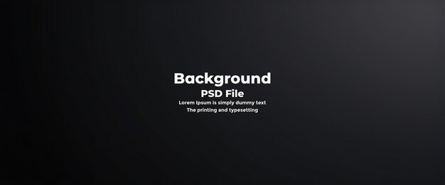 PSD Abstracto fondo de gradiente negro vacío fondo de sala de estudio de color negro