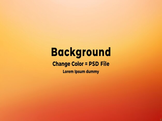 PSD Abstracto gradiente suave con transición desde fondo naranja horizontal amarillo dorado