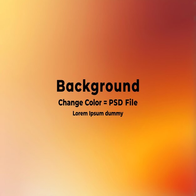 PSD Abstracto gradiente suave con transición desde fondo naranja horizontal amarillo dorado