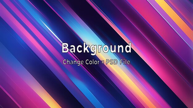 PSD Abstracto Ilustración colorida Estilo arco iris Líneas de gradiente Fondo rosado