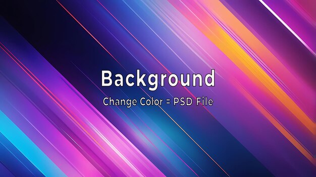 PSD Abstrait illustration colorée style arc-en-ciel lignes de gradient fond rose