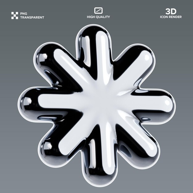 PSD Abstrakte Form 3D-Illustration