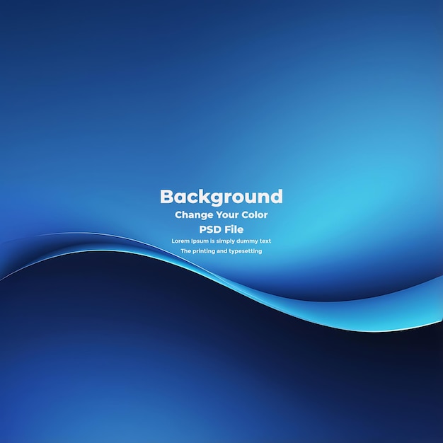 PSD Abstraktní modrý gradient pozadí prázdná modrá textura