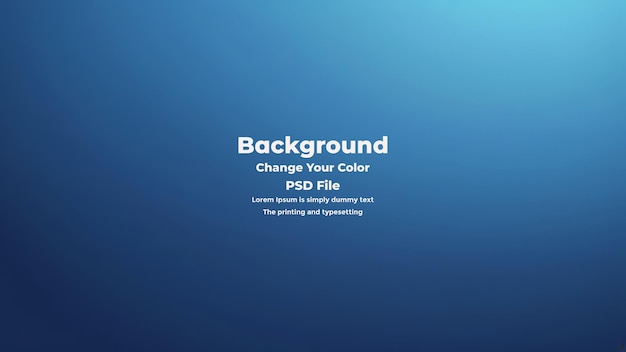 PSD Abstraktní modrý gradient pozadí prázdná modrá textura