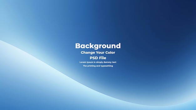 PSD Abstraktní modrý gradient pozadí prázdná modrá textura