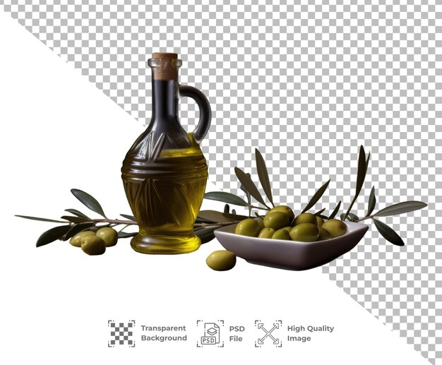 PSD psd aceite de oliva botella aislada