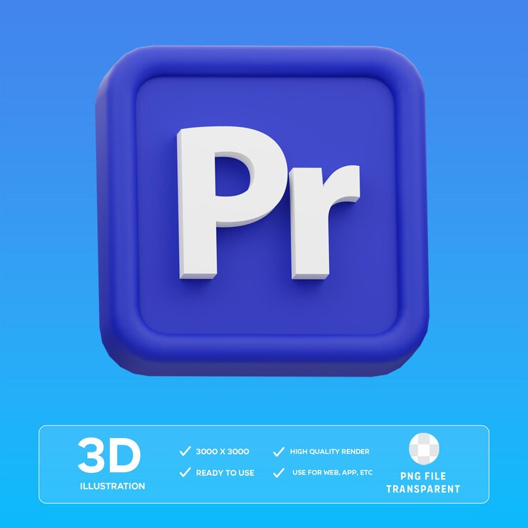 PSD adobe premiere pro 3D Ilustración de las imágenes
