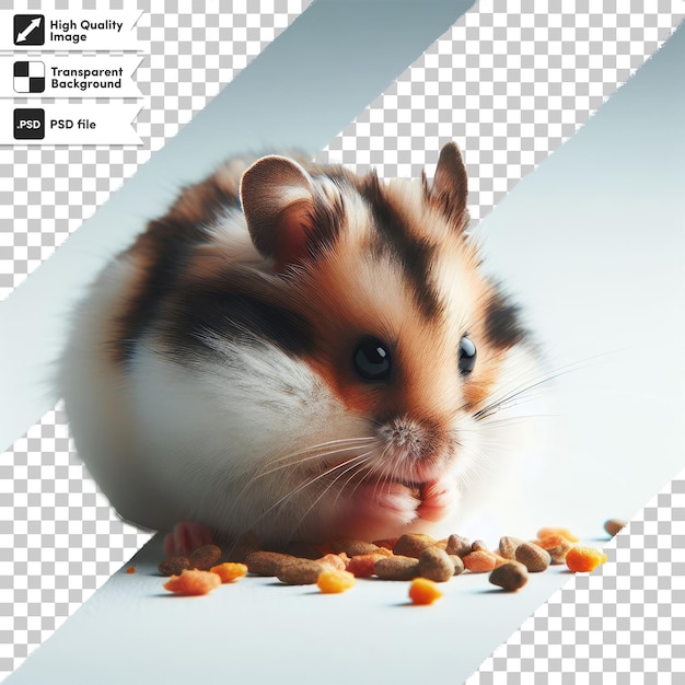 PSD psd adorável pequeno hamster contra em fundo transparente