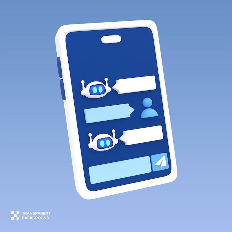 PSD psd ai chatbot illustrazione 3d
