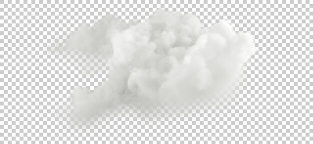 PSD Aislar la naturaleza nubes blancas puras sobre fondos transparentes render 3d