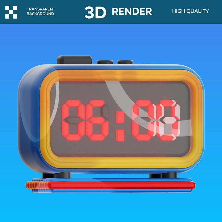 PSD psd alarm 3d illustration
