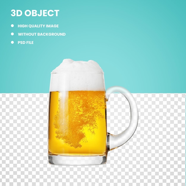 PSD psd la alegría de la cerveza el fondo transparente de vidrio png