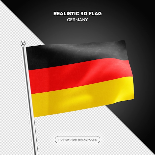 PSD Alemanha renderização realista de bandeira 3D