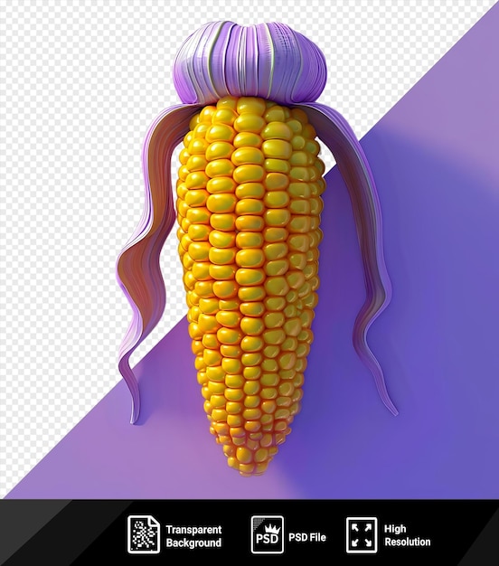 PSD psd alfabeto de maíz en un fondo púrpura png
