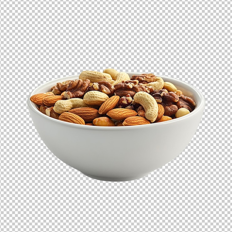 PSD psd de almendras naturales y frescas sobre un fondo transparente