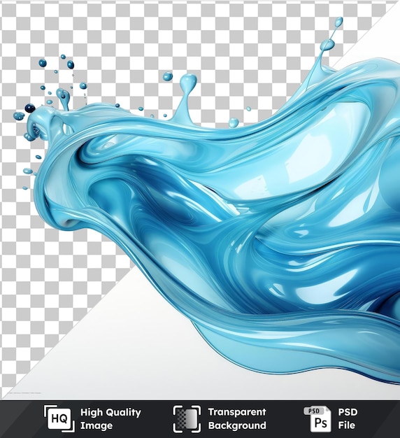 PSD psd de alta calidad transparente formas fluidas abstractas símbolo vectorial líquido ondas azules en un fondo aislado