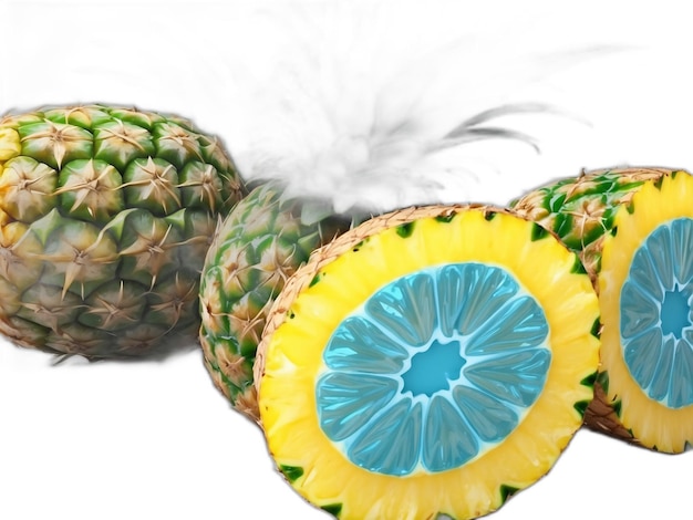 PSD d'ananas sur un fond blanc