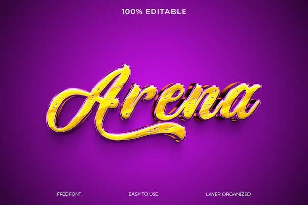 Psd arena 3d-psd-texteffektstil editierbar