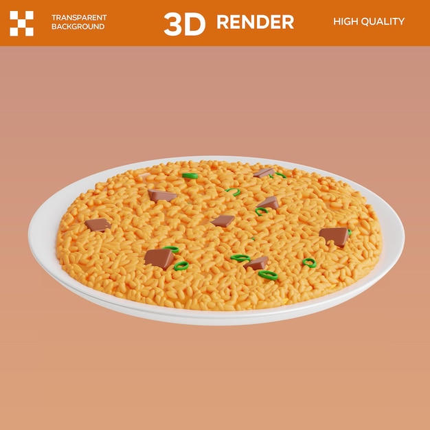 PSD Arroz con Gandules Ilustración en 3D